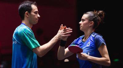 Calderano e Bruna Takahashi vão à semi de duplas do Smash de Singapura
