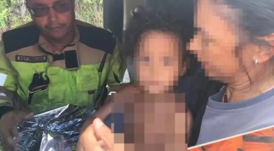  Menina de 4 anos que desapareceu em região de mata é encontrada em MG